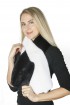Black and white mink fur scarf